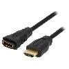 Cable - Connectique Pour Peripherique Cable HDMI 1.4 femelle HDMI prise male 1m - Noir