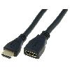 Cable - Connectique Pour Peripherique Cable HDMI 1.4 femelle HDMI prise male 3m - Noir