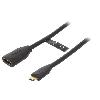 Cable - Connectique Pour Peripherique Cable HDMI 1.4 HDMI femelle mini HDMI male 1m - Noir