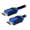 Cable - Connectique Pour Peripherique Cable HDMI 1.4 male des deux cotes 5m - Noir-Bleu