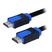 Cable - Connectique Pour Peripherique Cable HDMI 1.4 male des deux cotes 5m - Noir-Bleu
