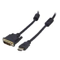 Cable - Connectique Pour Peripherique Cable HDMI 1.4 male DVI-D male 1.8m noir