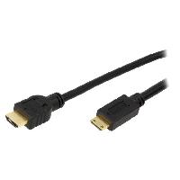 Cable - Connectique Pour Peripherique Cable HDMI 1.4 male mini HDMI prise male 1m - Noir