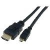 Cable - Connectique Pour Peripherique Cable HDMI 1.4 prise male micro HDMI prise male 1m - Noir