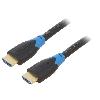 Cable - Connectique Pour Peripherique Cable HDMI 2.0 prise male des deux cotes UHD 4K 3D 0.5m - Noir