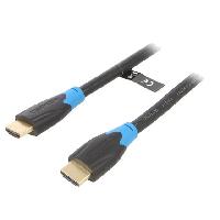Cable - Connectique Pour Peripherique Cable HDMI 2.0 prise male des deux cotes UHD 4K 3D 1.5m - Noir