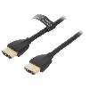 Cable - Connectique Pour Peripherique Cable HDMI 2.0 prise male des deux cotes UHD 4K 3D 1.5m - Noir