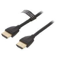 Cable - Connectique Pour Peripherique Cable HDMI 2.0 prise male des deux cotes UHD 4K 3D 1.5m - Noir
