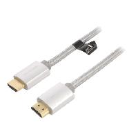 Cable - Connectique Pour Peripherique Cable HDMI 2.0 prise male des deux cotes UHD 4K 3D 2m - Noir