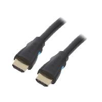 Cable - Connectique Pour Peripherique Cable HDMI 2.0 prise male des deux cotes UHD 4K 3D 2m - Noir