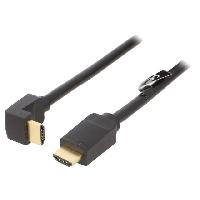 Cable - Connectique Pour Peripherique Cable HDMI 2.0 prise male HDMI prise male 90o UHD 4K 3D 3m - Noir Cable - Connectique Pour Peripherique Cable HDMI 2.0 prise male HDMI prise male 90o UHD 4K 3D 3m - Noir