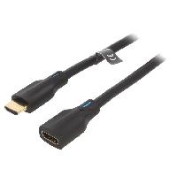 Cable - Connectique Pour Peripherique Cable HDMI 2.1 femelle HDMI prise male 4K 3D UHD 1m - Noir Cable - Connectique Pour Peripherique Cable HDMI 2.1 femelle HDMI prise male 4K 3D UHD 1m - Noir