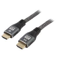 Cable - Connectique Pour Peripherique Cable HDMI 2.1 male des deux cotes 3m noir Cable - Connectique Pour Peripherique Cable HDMI 2.1 male des deux cotes 3m noir