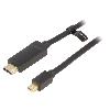 Cable - Connectique Pour Peripherique Cable HDMI male mini DisplayPort male 1.5m noir