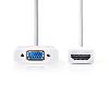 Cable - Connectique Pour Peripherique Cable HDMI VGA 0.2 m Blanc