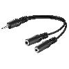 Cable - Connectique Pour Peripherique Cable Jack 3.5mm 3pin femelle x2 vers Jack 3.5mm 3pin Male