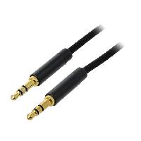 Cable - Connectique Pour Peripherique Cable Jack 3.5mm 3pin Male vers Male 0.5m noir