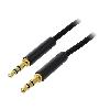 Cable - Connectique Pour Peripherique Cable Jack 3.5mm 3pin Male vers Male 2m noir