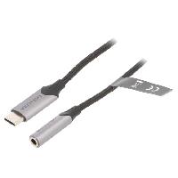 Cable - Connectique Pour Peripherique Cable Jack 3.5mm femelle USB C male 1m - Noir