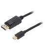 Cable - Connectique Pour Peripherique Cable mini DisplayPort 1.2 male 1.8m noir