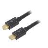 Cable - Connectique Pour Peripherique Cable mini DisplayPort 1.2 male des deux cotes 1.8m noir