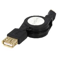 Cable - Connectique Pour Peripherique Cable- OTG.USB 2.0- USB A socle.USB B micro prise- 0.75m- noir