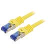 Cable - Connectique Pour Peripherique Cable reseau RJ45 male S-FTP Cat 6a jaune- 1.5m