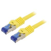 Cable - Connectique Pour Peripherique Cable reseau RJ45 male S-FTP Cat 6a jaune- 1.5m
