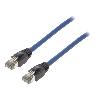 Cable - Connectique Pour Peripherique Cable reseau RJ45 male S-FTP Cat 8.1 bleu- 3m