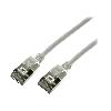 Cable - Connectique Pour Peripherique Cable reseau RJ45 male U-FTP Cat 6a gris - 1m
