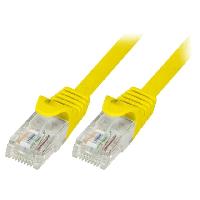 Cable - Connectique Pour Peripherique Cable reseau RJ45 male U-UTP Cat.6 jaune- 1m