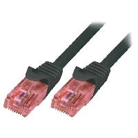 Cable - Connectique Pour Peripherique Cable reseau RJ45 male U-UTP Cat 6 noir - 0.25m