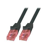 Cable - Connectique Pour Peripherique Cable reseau RJ45 male U-UTP Cat 6 noir - 1.5m