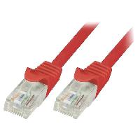Cable - Connectique Pour Peripherique Cable reseau RJ45 male U-UTP Cat.6 rouge- 1m