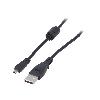Cable - Connectique Pour Peripherique Cable- USB 2.0- UC-E6.USB A prise- nickele- 1.5m- noir