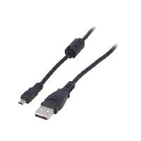 Cable - Connectique Pour Peripherique Cable- USB 2.0- UC-E6.USB A prise- nickele- 1.5m- noir
