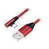 Cable - Connectique Pour Peripherique Cable USB 2.0 USB A male USB C prise male angulaire 1m - Rouge