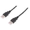 Cable - Connectique Pour Peripherique Cable USB 2.0 USB A prise des deux cotes 1.8m noir blindage double