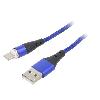 Cable - Connectique Pour Peripherique Cable USB 2.0 USB A prise male USB C prise male 2m - Bleu