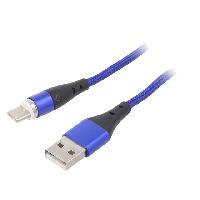 Cable - Connectique Pour Peripherique Cable USB 2.0 USB A prise male USB C prise male 2m - Bleu