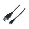Cable - Connectique Pour Peripherique Cable- USB 2.0- USB A prise.USB B micro prise- nickele- 1.8m