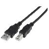Cable - Connectique Pour Peripherique Cable- USB 2.0- USB A prise.USB B prise- nickele- 0.5m- noir