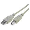 Cable - Connectique Pour Peripherique Cable- USB 2.0- USB A prise.USB B prise- nickele- 1.8m- gris