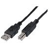Cable - Connectique Pour Peripherique Cable- USB 2.0- USB A prise.USB B prise- nickele- 1.8m- noir
