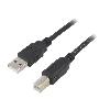 Cable - Connectique Pour Peripherique Cable- USB 2.0- USB A prise.USB B prise- nickele- 5m- noir