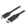 Cable - Connectique Pour Peripherique Cable- USB 2.0- USB B micro prise.USB C prise- nickele- 1m- noir