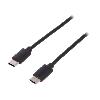 Cable - Connectique Pour Peripherique Cable- USB 2.0- USB C prise.de deux cotes- nickele- 1m- noir