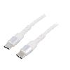 Cable - Connectique Pour Peripherique Cable USB 2.0 USB C prise male des deux cotes 0.5m - Blanc