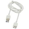 Cable - Connectique Pour Peripherique Cable USB 3.0 Samsung Galaxie 5 Note 3 et tablette 100cm - Blanc - Pulse