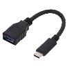 Cable - Connectique Pour Peripherique Cable USB 3.0 USB A femelle USB C male 150mm - Noir